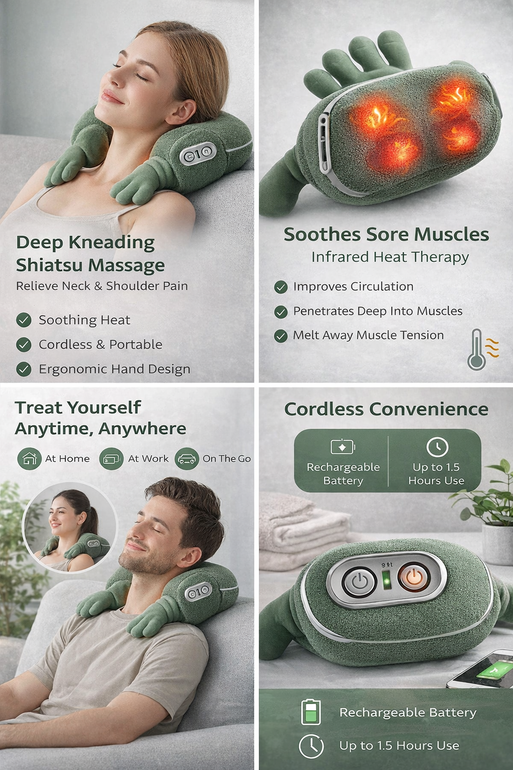 Hand-Shaped Trapezius Massager